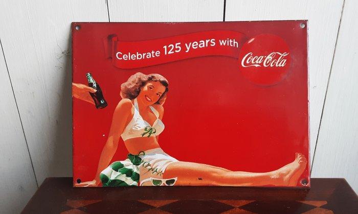 Coca-Cola - Reclamebord - Emaille, Antiek en Kunst, Antiek | Wandborden en Tegels