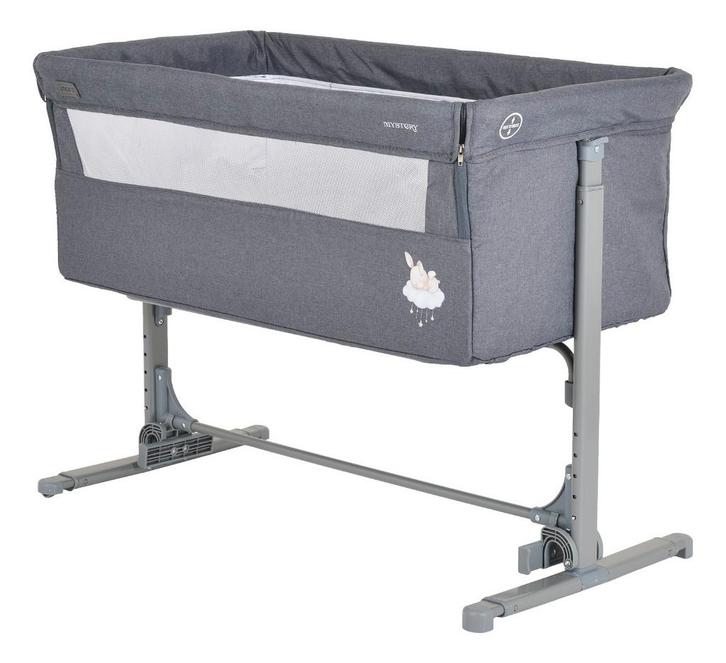 Moni Mystery Grey Wieg aan Bed 111851, Kinderen en Baby's, Babywiegjes en Ledikanten, Nieuw, Verzenden