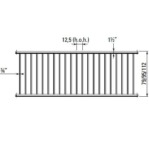 Spijlhek jongvee 79 cm hoog, lengte 215 cm, Dieren en Toebehoren, Runderen