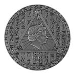 Niue. 2 Dollars 2021 2 oz Egyptian Calendar Silver Antique, Postzegels en Munten, Munten | Europa | Niet-Euromunten