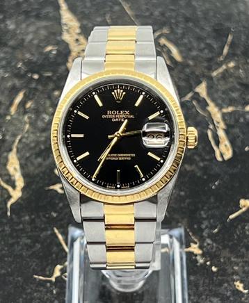 Rolex Oyster Perpetual Date - Two Tone - Black dial