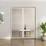 Dubbele stalen taatsdeur - 4 Vlaks - Wit - Moderne look, Doe-het-zelf en Verbouw, Deuren en Horren, Minder dan 80 cm, Overige typen