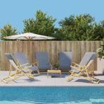 vidaXL Strandhanddoeken 6 st 400 g/m² 60x135 cm stof grijs, Verzenden, Nieuw, Grijs