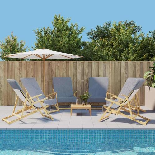 vidaXL Strandhanddoeken 6 st 400 g/m² 60x135 cm stof grijs, Huis en Inrichting, Badkamer | Badtextiel en Accessoires, Grijs, Nieuw