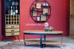 Salontafel Paras ovaal, Mangohout met zwart staal., Huis en Inrichting, Tafels | Salontafels, Overige houtsoorten, 100 tot 150 cm