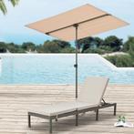 [pro.tec] Parasol 360° Carsoli 120-200x180x130 cm zandkleuri, Tuin en Terras, Parasols, Verzenden, Nieuw