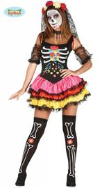 Kleurrijk Skeletten Jurkje Cathrina, Kleding | Dames, Ophalen of Verzenden, Nieuw