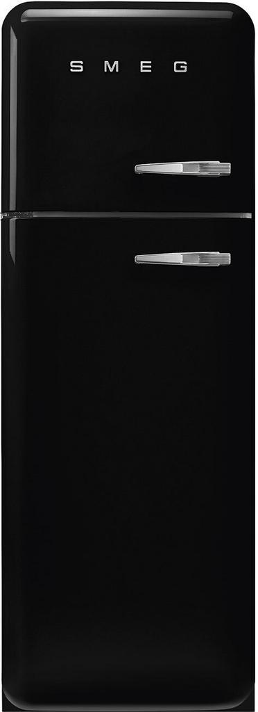 Smeg FAB30LBL6 retro jaren 50 koelkast - zwart - linksdraaie, Witgoed en Apparatuur, Koelkasten en IJskasten, 150 tot 200 liter