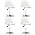 vidaXL Eetkamerstoelen 4 st kunstleer wit, Huis en Inrichting, Stoelen, Verzenden, Nieuw, Wit