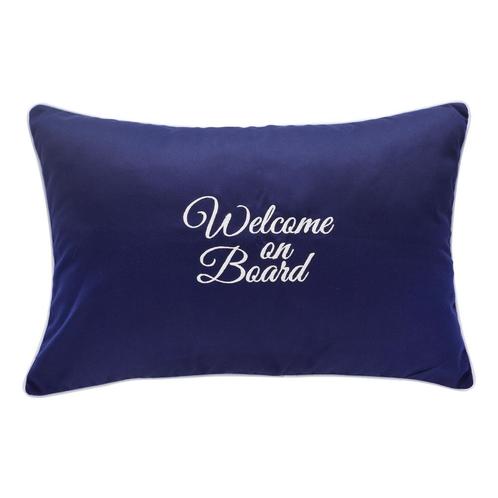 Bootkussen Santorini Welcome Navy 60x40cm 2 stuks-Navy, Watersport en Boten, Bootonderdelen, Nieuw, Ophalen of Verzenden