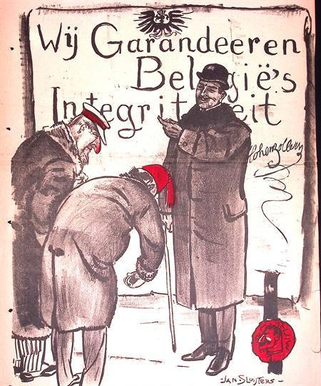 Spotprent Duitse vredesbesprekingen tijdens Eerste Wereld..., Antiek en Kunst, Kunst | Litho's en Zeefdrukken, Verzenden