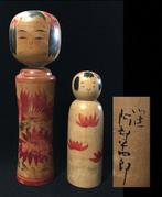 Set van 2 / Japanse vintage houten Kokeshi poppen, Antiek en Kunst