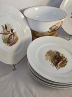 Porcelaine de Limoges - service gibier chasse à décor de