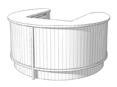 Toonbank wit rond 100 cm hoog, Zakelijke goederen, Kantoor en Winkelinrichting | Winkel en Inventaris
