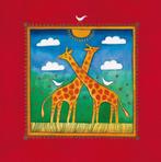Kunstdruk Linda Edwards - Two little giraffes 40x40cm, Huis en Inrichting, Verzenden, Nieuw