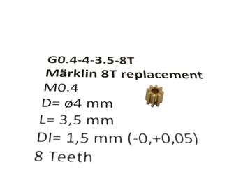 micromotor G0.4-4-3.5-8T tandwiel voor Marklin beschikbaar voor biedingen