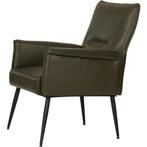 Leren fauteuil Rise - Elegance Green (donkergroen), Nieuw, Ophalen of Verzenden, Eigentijds, Industrieel, Modern, Vintage, 50 tot 75 cm