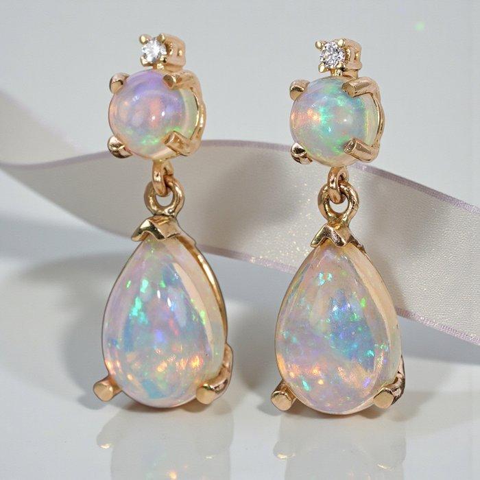 Zonder minimumprijs - G&J - Cocktail oorbellen - Opal Aurora, Sieraden, Tassen en Uiterlijk, Antieke sieraden