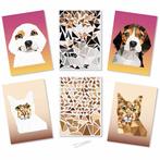 Knutselset - Hond & Kat - 2 Kaarten - Stickers Plakken op Nu, Hobby en Vrije tijd, Knutselen, Ophalen of Verzenden, Nieuw