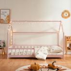 Kinderbed Hesel huisbed met matras en uitvalbeveiliging 90x2, Kinderen en Baby's, Kinderkamer | Bedden, Verzenden, Nieuw