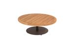 4 Seasons Volta teak salontafel - Ø60 cm. wit, Tuin en Terras, Verzenden, Nieuw, Rond, Hout