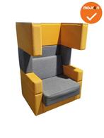 Akoestische design Fauteuil - Oranje / grijs - refurbished, Werkplek, Ophalen of Verzenden, Gebruikt, Overige typen