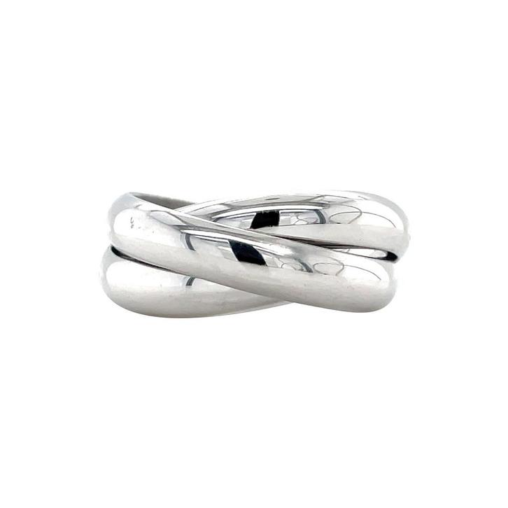 Witgouden trinity ring 18 krt, Sieraden, Tassen en Uiterlijk, Ringen, Goud, Zo goed als nieuw, Goud, Verzenden