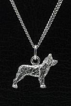 Zilveren Pyrenese herder ketting hanger - oren gecoupeerd..., Verzenden, Nieuw