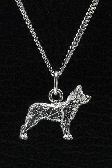Zilveren Pyrenese herder ketting hanger - oren gecoupeerd..., Sieraden, Tassen en Uiterlijk, Kettinghangers, Verzenden
