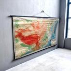 PPWK Poland Warsaw 1971 - School Wall Map China and Japan -, Antiek en Kunst