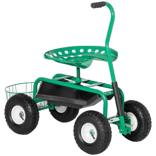 TRUUSK Tuinwagen, Werkplaatswagen, Tuinzitje Met Draaistoel,, Caravans en Kamperen, Bolderkarren, Nieuw, Verzenden