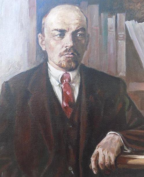 Karkots Vasily Sergeevich (1926-?) - Ritratto di Lenin, Antiek en Kunst, Kunst | Schilderijen | Klassiek