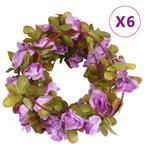 vidaXL Kerstslingers met bloemen 6 st 250 cm lichtpaars, Hobby en Vrije tijd, Verzenden, Nieuw