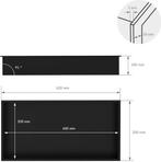 Inbouwnis badkamer - Wandnis - 60x30x10 cm - Zwart - LuxeBat, Verzenden, Nieuw
