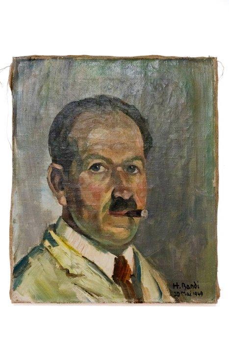 Hans Bandi (1896-1973) - Porträt mit Zigarre, Antiek en Kunst, Kunst | Schilderijen | Klassiek