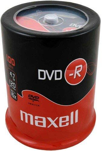 Maxell DVD-R 4.7 GB 100 stuks Cakebox, Computers en Software, Beschrijfbare discs, Nieuw, Verzenden