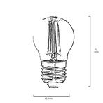 E27 LED lamp Filament Lybardo 4W 2500K Amber Dimbaar, 30 tot 60 watt, Led-lamp, Verzenden, Nieuw