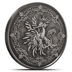 Samoan Sea Dragon - 1 oz 2022 Antique Finish, Postzegels en Munten, Zilver, Losse munt, Verzenden