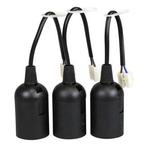 Verhuisfitting E27 | ProCable | 3 stuks (40W, Zwart), Verzenden, Nieuw