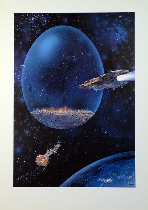 Moebius - 1 Offset Print - Le Père Noël dans lespace, Boeken, Strips | Comics