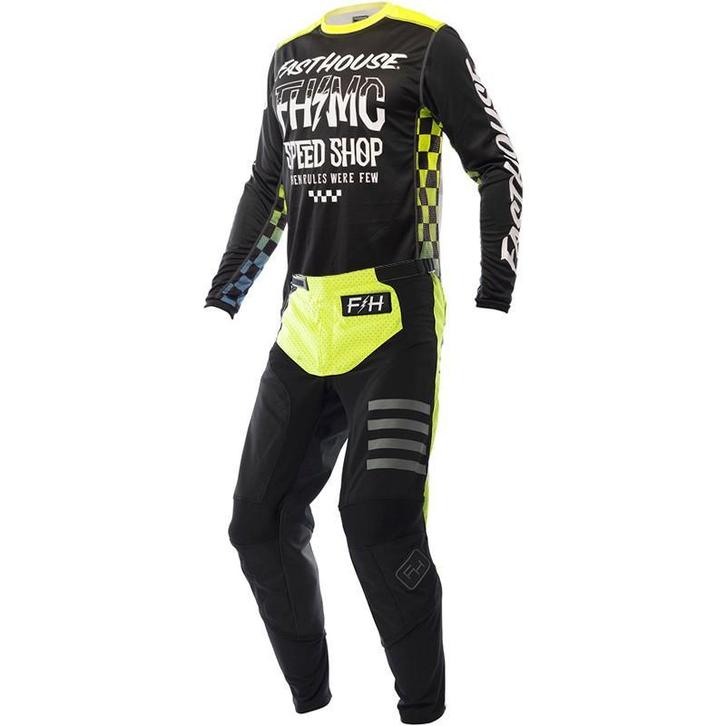 Crosskleding Fasthouse Fluo Geel - MAAT 32 / 34 / M / L / XL, Motoren, Kleding | Motorkleding, Nieuw met kaartje, Motorcrosskleding