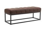 Design bank PETIT BEAUTE 110cm antiekbruin microvezel zwart, Huis en Inrichting, Banken | Bankstellen, Ophalen of Verzenden, Nieuw