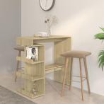 vidaXL Bartafel met opbergrek 100x50x101,5 cm hout sonoma, Verzenden, Nieuw