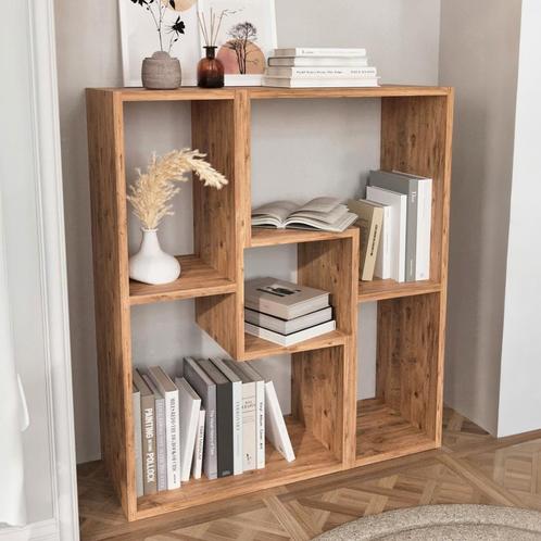 Modulair meubelset Hustersurd 2-delig eikenkleurig [en.casa], Huis en Inrichting, Woonaccessoires | Wandplanken en Boekenplanken