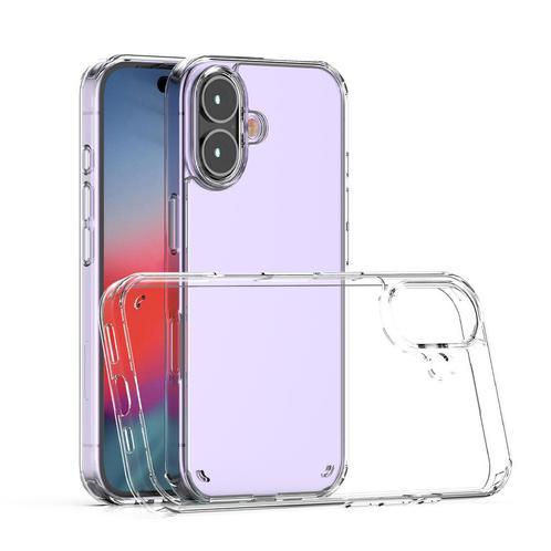 Silicone Hoes - Apple iPhone 16 - Transparant (Hoesjes), Telecommunicatie, Mobiele telefoons | Hoesjes en Frontjes | Overige merken