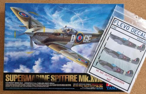 Tamiya 60321 Supermarine Spitfire Mk.VIe 1:32 + Dutch, Hobby en Vrije tijd, Modelbouw | Vliegtuigen en Helikopters, Verzenden