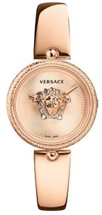 Versace VECQ00718 Palazzo dames horloge rosé goud 34 mm, Nieuw, Overige merken, Staal, Staal