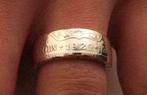 Ring uit zilveren Wilhelmina 1 gulden munt
