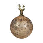 decoratie bal hert antiek goud 12cm, Huis en Inrichting, Woonaccessoires | Overige, Verzenden, Nieuw