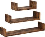 Wandplank - Vintage Style - Wandmontage - Donkerbruin, Ophalen of Verzenden, Nieuw